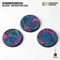 Alien Infestation Bases Round 50mm (x3)