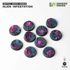 Alien Infestation Bases Round 25mm (x10)