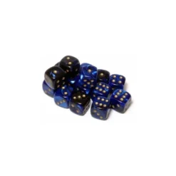 Black-Blue with Gold 12 mm (36)
