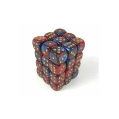 Blue-Red with Gold 12 mm (36)