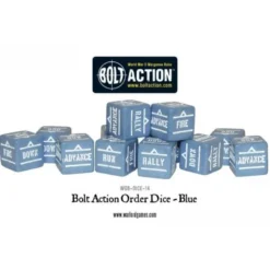 Bolt Action Orders Dice - Blue (12)