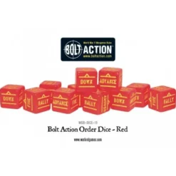 Bolt Action Orders Dice - Red (12)