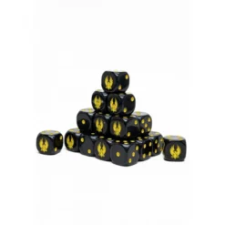 Caja de 24 Dados Personalizados de 16mm Para Ejércitos Custodes
