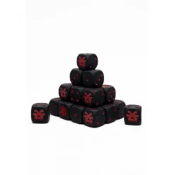 Caja de 24 Dados Personalizados de 16mm Para Ejércitos Khorne