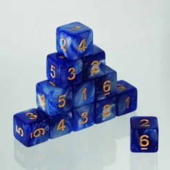 Dados Acrílicos Azul Glitter
