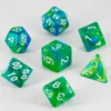 Dados Acrílicos D&D Mármol Azul Y Verde