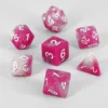 Dados Acrílicos D&D Mármol Blanco Y Rosa