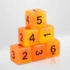 Dados Acrílicos Fosforescentes Naranja