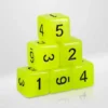 Dados Acrílicos Fosforescentes Amarillo