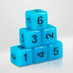 Dados Acrílicos Fosforescentes Azul