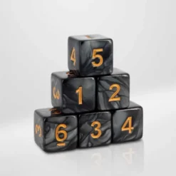 Dados Acrílicos Marmol Gris Oscuro