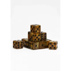 15 Dados de 16mm Cobre y Negro