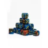 24 Dados de 12mm Marmoleados Azul Rojo