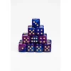 24 Dados de 12mm Marmoleados Morado Azul