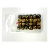 24 Dados de 12mm Marmoleados Negro Dorado