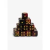 24 Dados de 12mm Marmoleados Rojo Negro