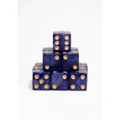 15 Dados de 16mm Morado Oscuro