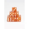 15 Dados de 16mm Naranja Blanco