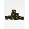 15 Dados de 16mm Negro Dorado