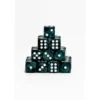 24 Dados de 12mm Perlados Verde Oscuro Blanco