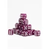 24 Dados de 12mm Perlados Violeta Blanco