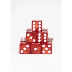 15 Dados de 16mm Rojo Blanco