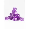 24 Dados de 12mm transparentes Morado Oscuro