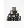 24 Dados de 12mm transparentes Negro