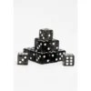 15 Dados de 16mm Transparentes Negro