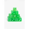 24 Dados de 12mm transparentes Verde Claro