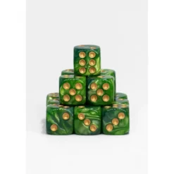 15 Dados de 16mm Verde