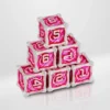 Dados Dragón Rosa y Plata