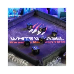 Dados Metal Azules Negro