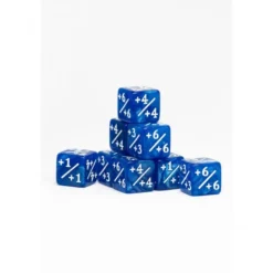 9 Dados +/- 16mm Azul Perla
