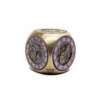 D&D 6 Caras Cubo Spinner Fidget Metal Bronce Azul