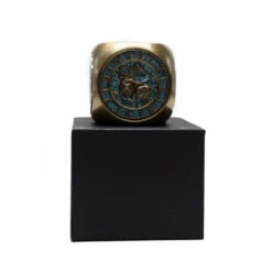 D&D 6 Caras Cubo Spinner Fidget Metal Bronce Azul
