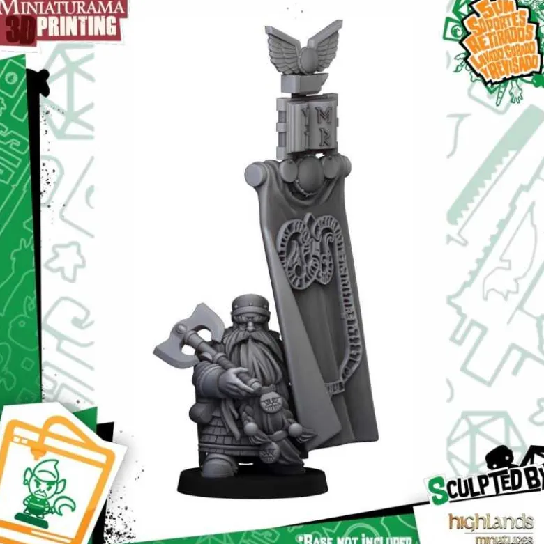 Dwarf Lord With Banner