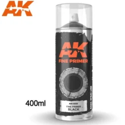 Fine Primer Black - Spray 400ml (Includes 2 nozzles)