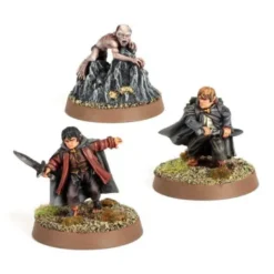 Frodo Bolsón, Sam Gamgee y Gollum en Emyn Muil (V.D.)