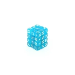 Frosted Caribbean Blue with White 12 mm (36)