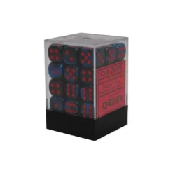 Gemini Polyhedral Black Starlight W/red 12 mm (36)