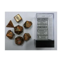 Glitter Polyhedral Gold/silver Set (7)