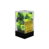 Green-Yellow w/silver 16mm (12)