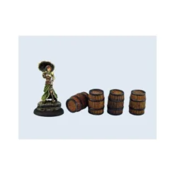 Medium Wooden Barrels (4)