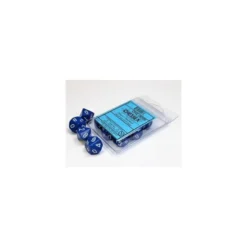 Opaque Blue/white Set of Ten d10s