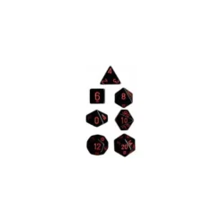 Opaque Polyhedral Black/red Set (7)