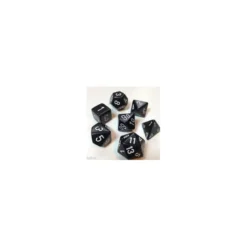 Opaque Polyhedral Black/white Set (7)