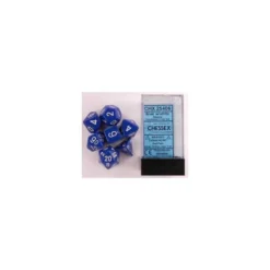 Opaque Polyhedral Blue/white Set (7)