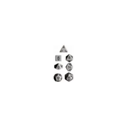 Opaque Polyhedral Dark Grey/black Set (7)