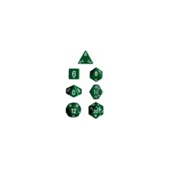 Opaque Polyhedral Green/white Set (7)
